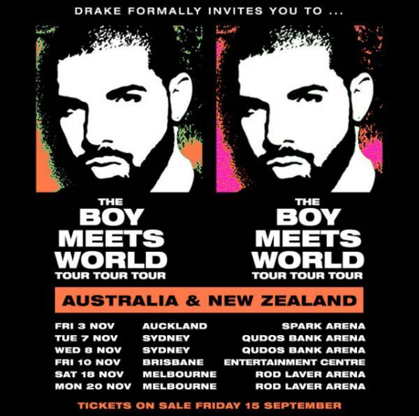 Drake Announces New Zealand & Australian Dates For ‘The Boy Meets World Tour’