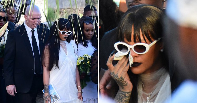 Rihanna Pays Her Respects to Murdered Cousin at Funeral