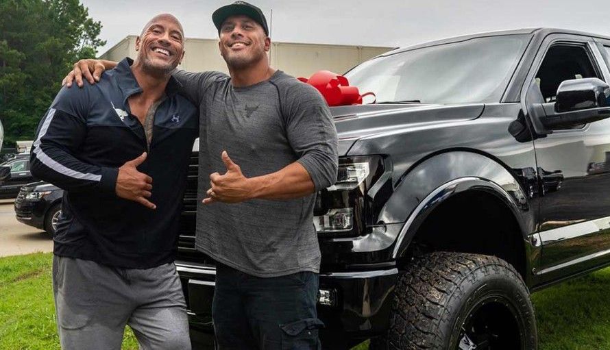The Rock Hooks Up Stunt Double with New Truck