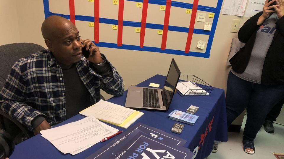 Dave Chappelle Cracks Jokes While Phone Banking for Andrew Yang
