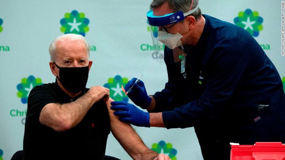 Joe Biden Seen Receiving Second Dose of COVID-19 Vaccine