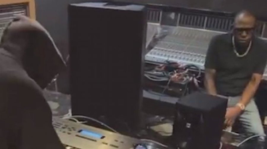 Video Surfaces of Kanye in the Studio with Scarface