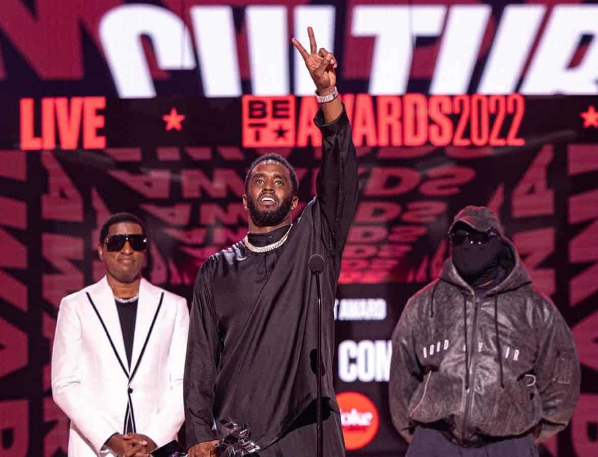 Kanye Presents Diddy with Lifetime Achievement Award at BET Awards