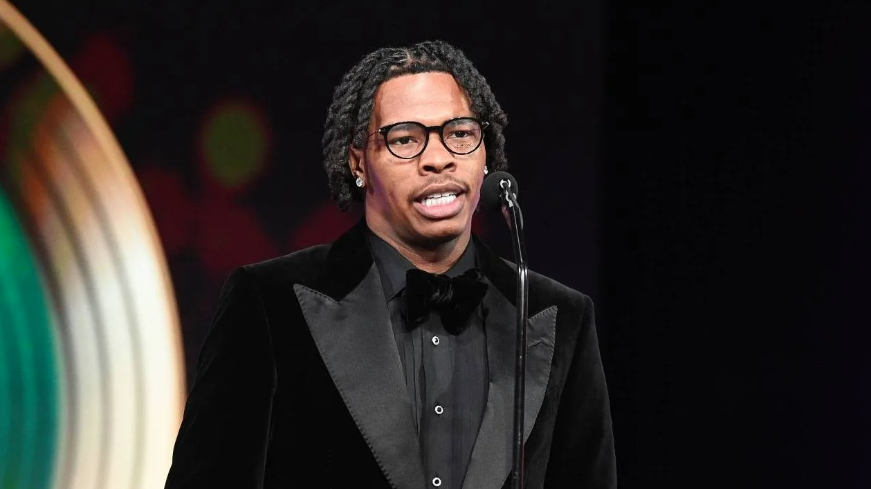 Lil Baby Seen at Panel Advocating for Proposition 28 in California
