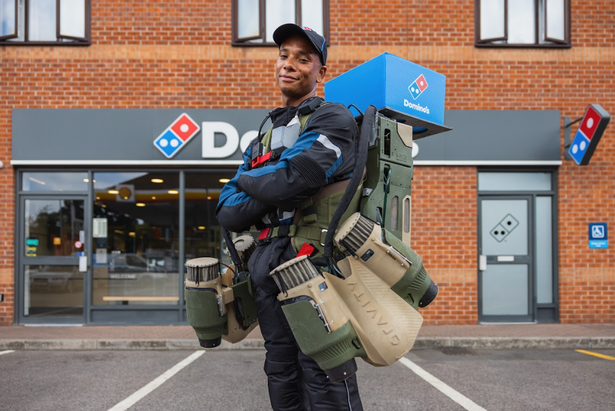 Domino’s Workers Wear Jet Suits & Deliver Pizzas to Customers as Part of a New Trial