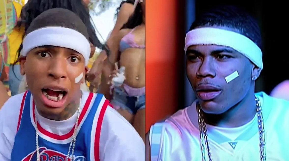 NLE Choppa Re-Makes Nelly’s Classic ‘Hot in Herre’ Music Video; Nelly Reacts