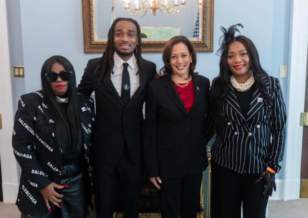 Quavo Meets with VP Harris to Discuss Ending Gun Violence Amid Takeoff’s Death