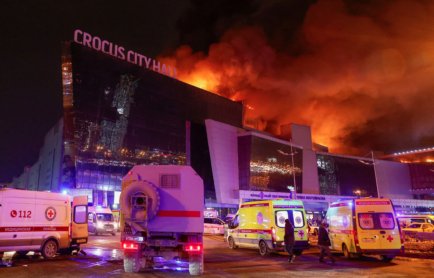 Moscow Concert Hall Attack Leaves 40 Dead, Over 100 People Injured; Building In Flames