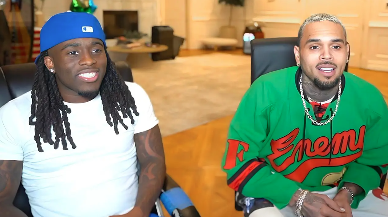 Chris Brown Dance Battles Kai Cenat, Teaches  Streamer To Sing 