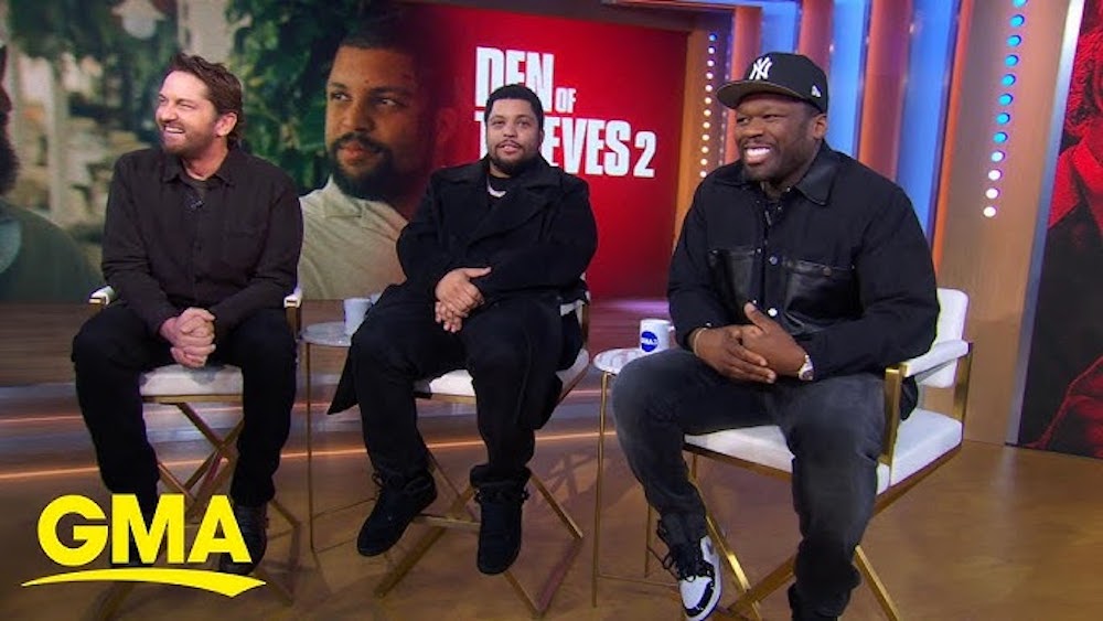 Gerard Butler, O’Shea Jackson, Jr. and 50 Cent talk ‘Den of Thieves 2’ on Good Morning America