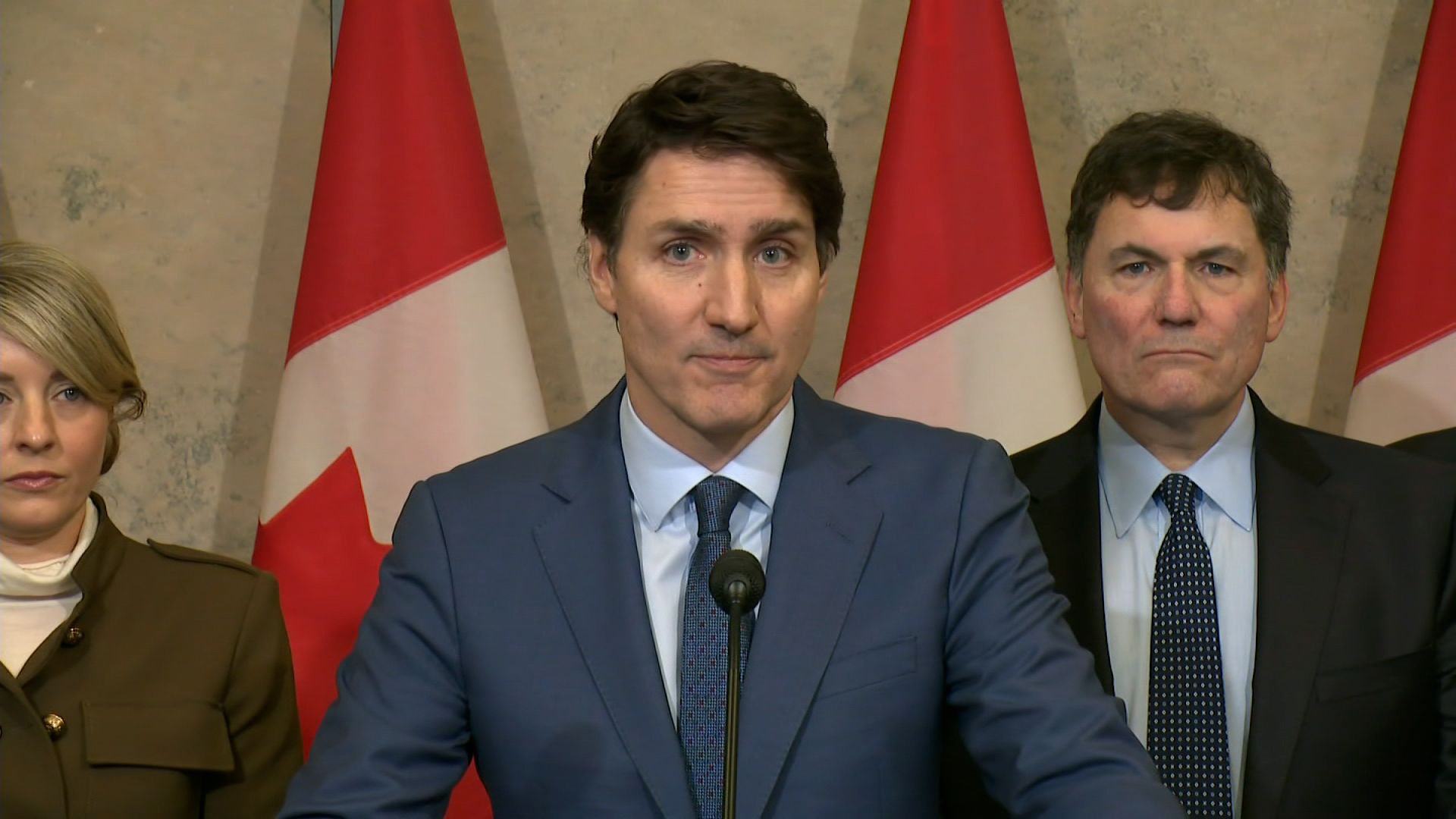 Trudeau speaks directly to Trump during blistering speech