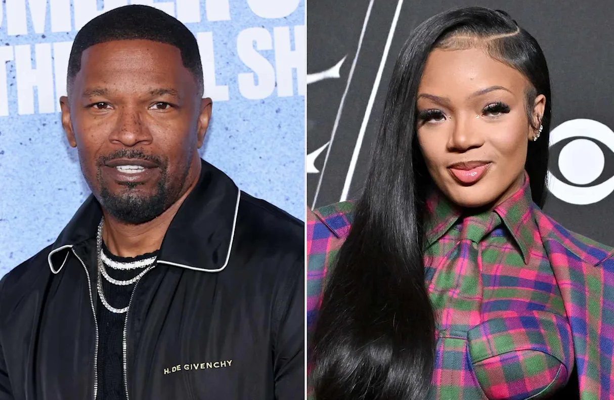 Jamie Foxx Goes Off On Bottle-Throwing Fan At Halloween Party featuring Glorilla