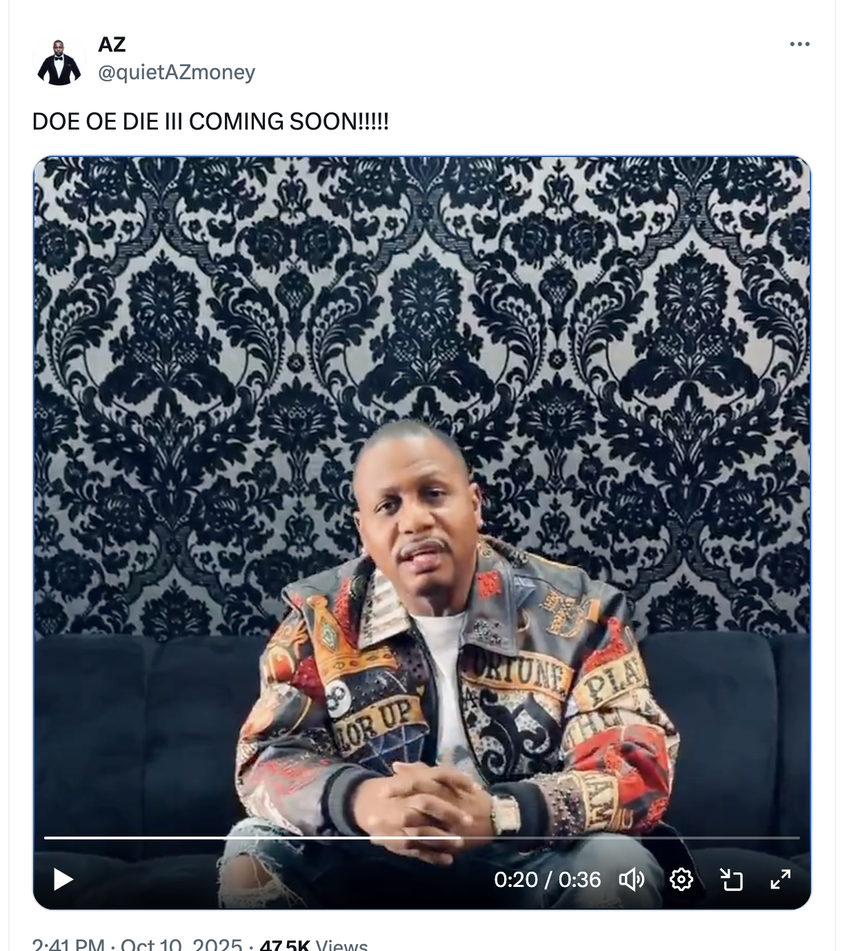 Az Rapper Photo Rapper AZ Celebrates 30 Years Of “Doe Or Die” With New Album ...