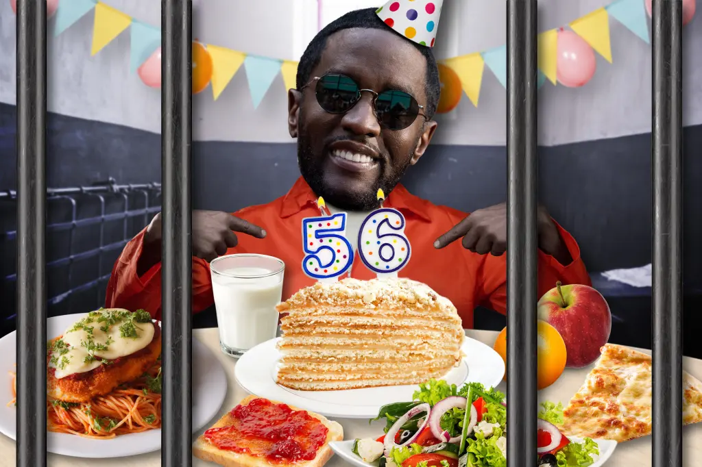 Diddy marks 56th birthday behind bars at fort dix with prison meal revealed