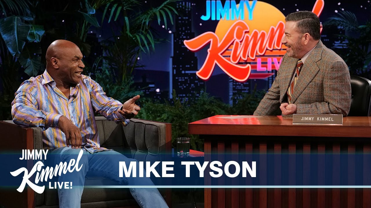 Mike Tyson speaks on Losing Fight to Jake Paul, His First Pro Bouts in the 80s & His Celebrity Friends and more in Jimmy Kimmel Live Appearance